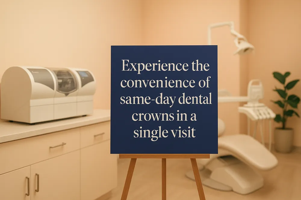 Experience the convenience of same-day dental crowns in a single visit