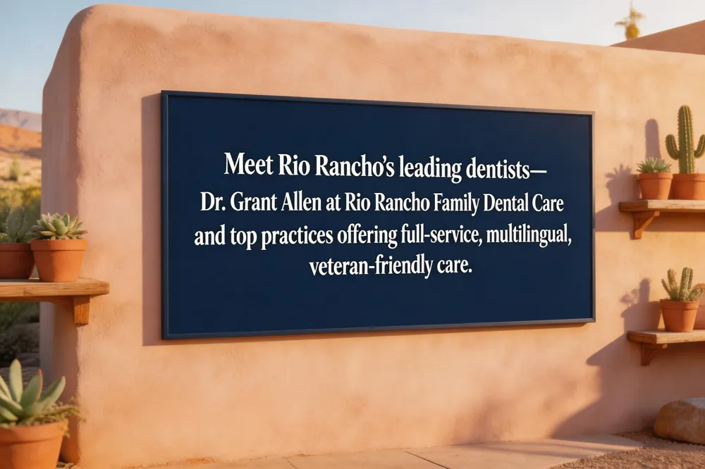 Meet Rio Rancho's leading dentists—Dr. Grant Allen at Rio Rancho Family Dental Care and top practices offering full‑service, multilingual, veteran‑friendly care.