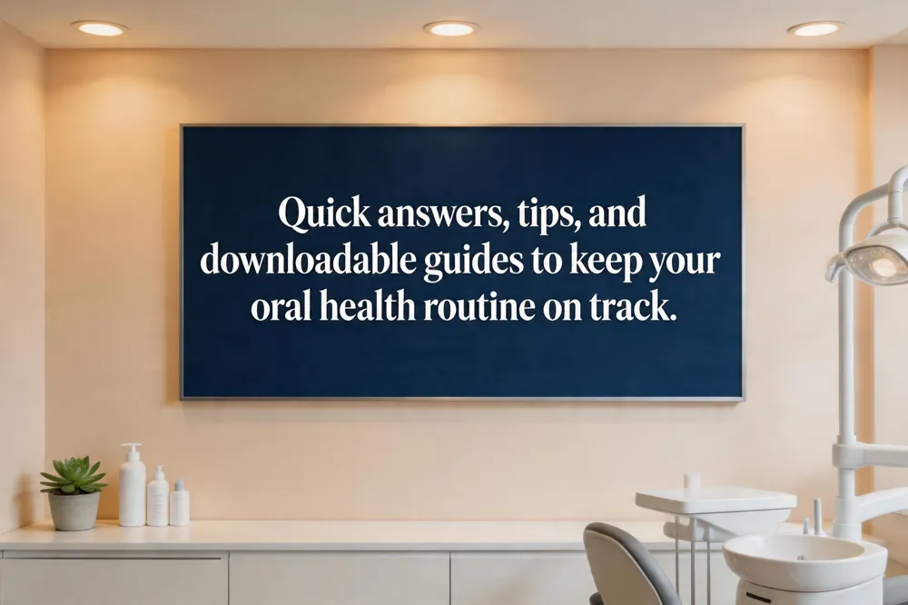 Quick answers, tips, and downloadable guides to keep your oral health routine on track.