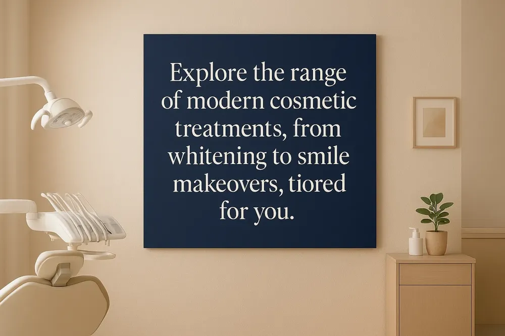 Explore the range of modern cosmetic treatments, from whitening to smile makeovers, tailored for you.