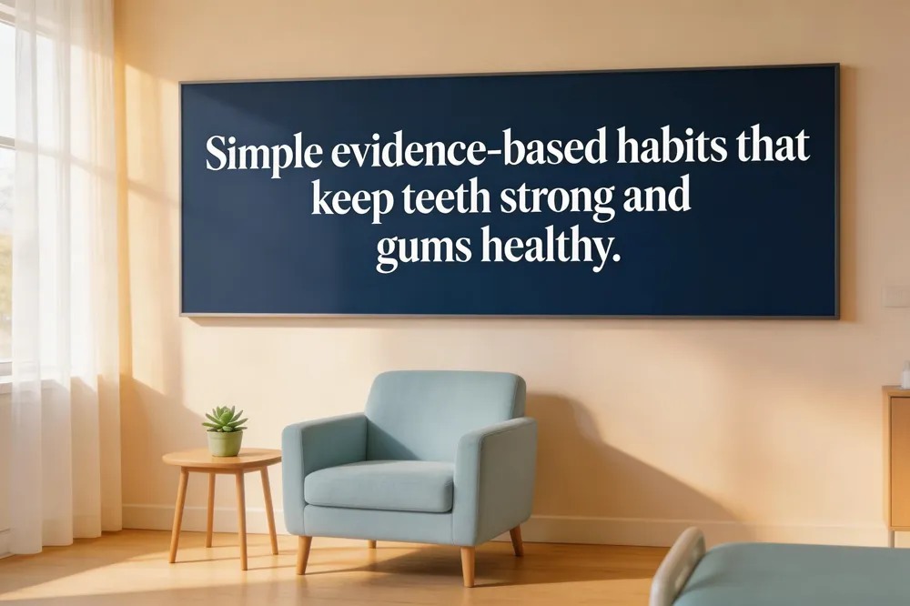Simple evidence‑based habits that keep teeth strong and gums healthy.