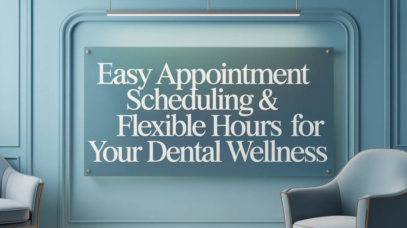 Easy Appointment Scheduling & Flexible Hours for Your Dental Wellness