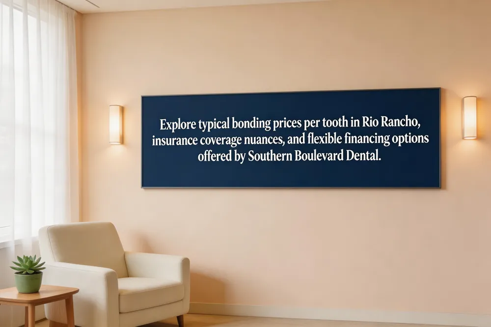 Explore typical bonding prices per tooth in Rio Rancho, insurance coverage nuances, and flexible financing options offered by Southern Boulevard Dental.