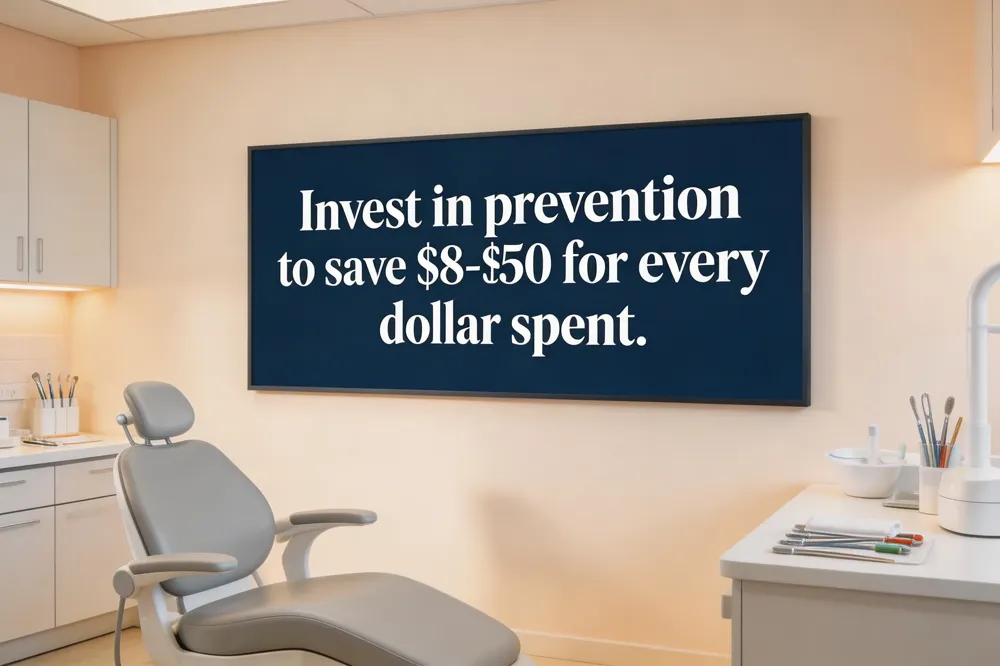 Invest in prevention to save $8‑$50 for every dollar spent.