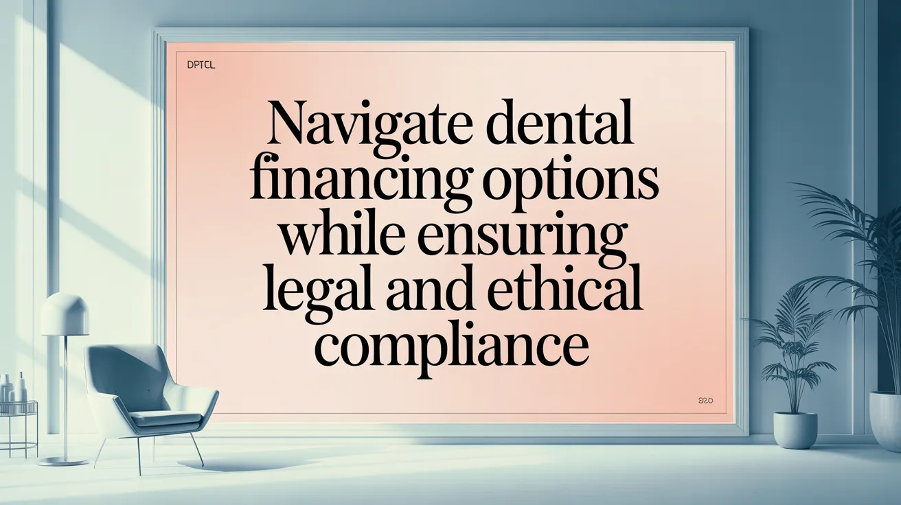Navigate Dental Financing Options While Ensuring Legal and Ethical Compliance
