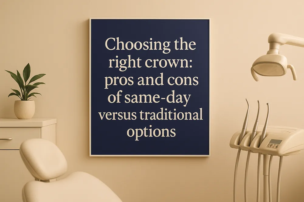 Choosing the right crown: pros and cons of same-day versus traditional options