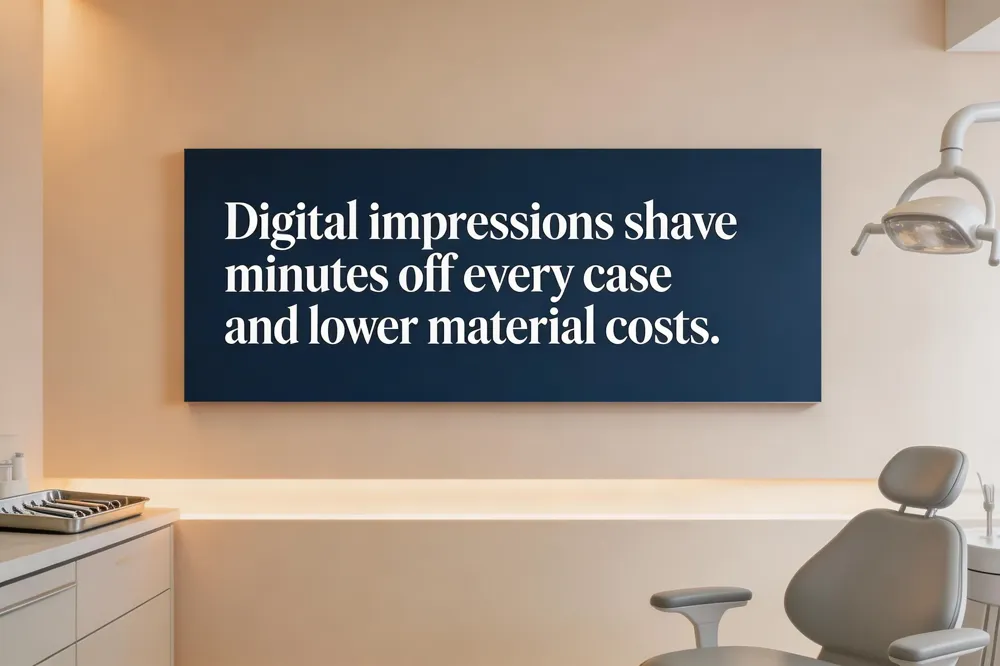 Digital impressions shave minutes off every case and lower material costs.