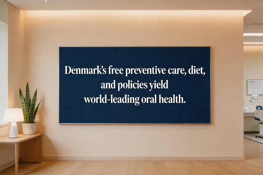 Denmark’s free preventive care, diet, and policies yield world‑leading oral health.