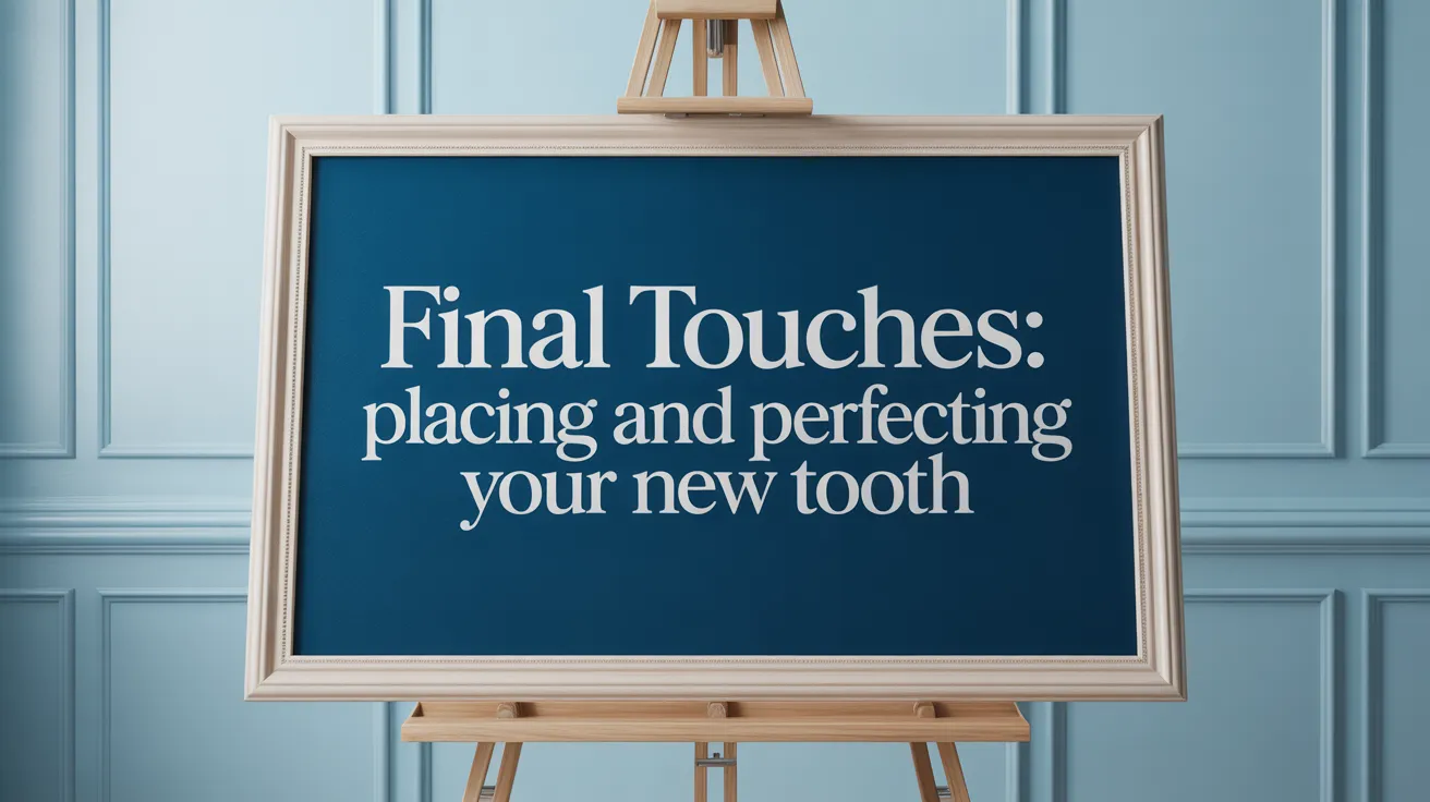 Final Touches: Placing and Perfecting Your New Tooth