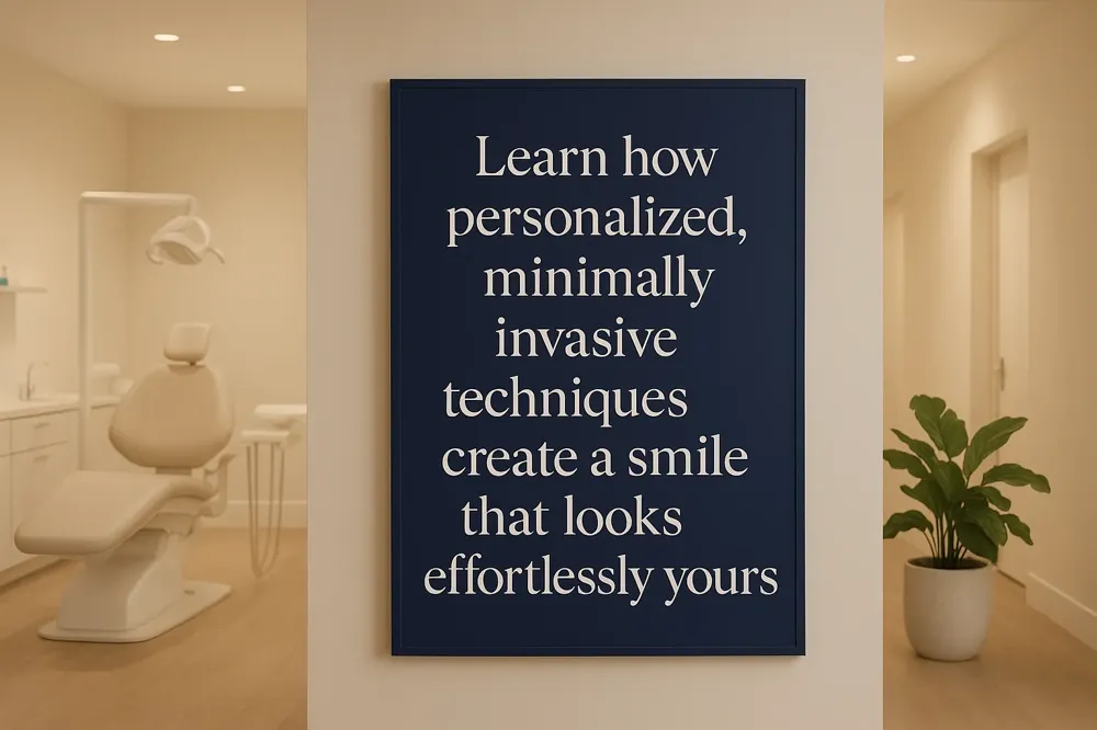 Learn how personalized, minimally invasive techniques create a smile that looks effortlessly yours.