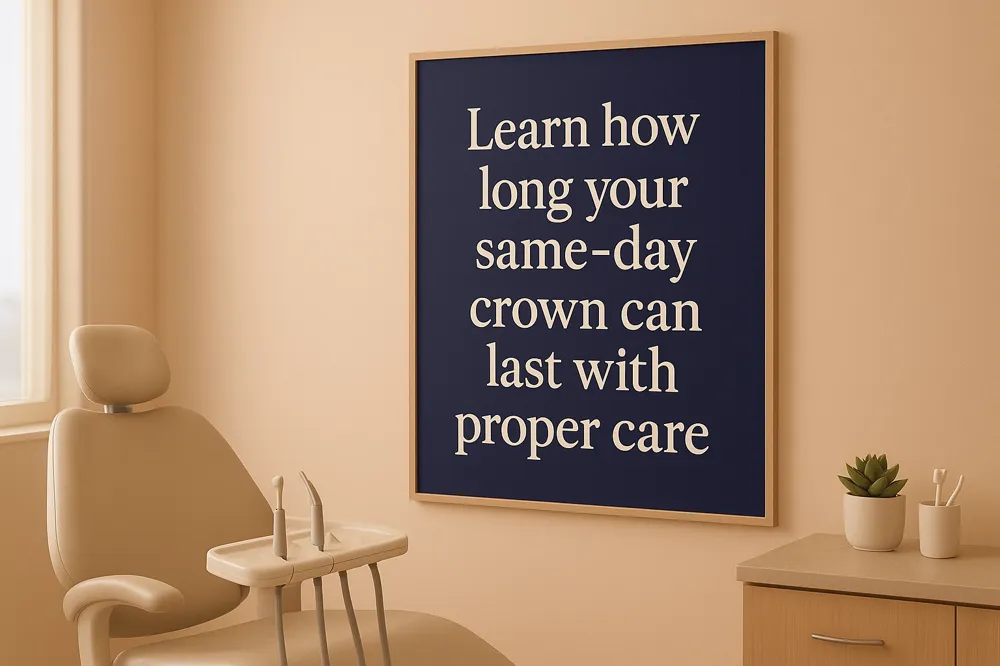 Learn how long your same-day crown can last with proper care