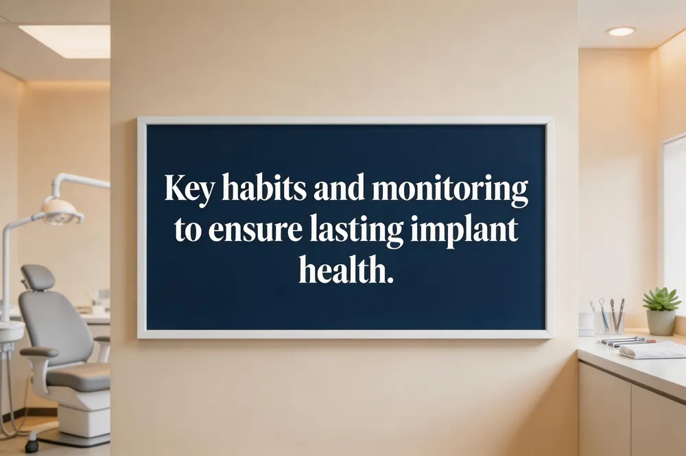 Key habits and monitoring to ensure lasting implant health.