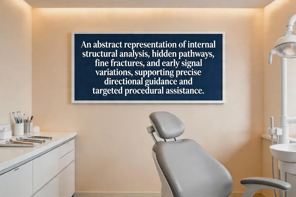 CBCT reveals intricate root canal morphology, hidden accessory canals, vertical fractures, and early periapical lesions, supporting precise endodontic navigation and guided surgery.