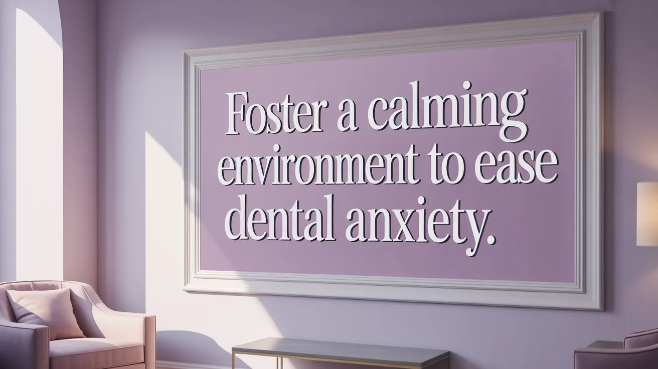 Foster a calming environment to ease dental anxiety