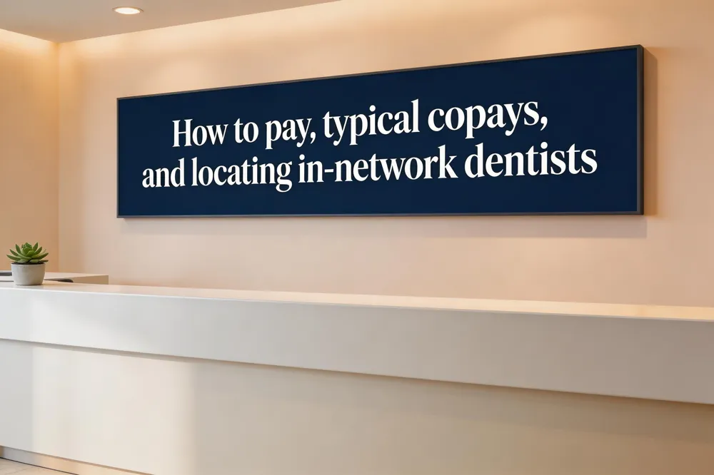 How to pay, typical copays, and locating in‑network dentists