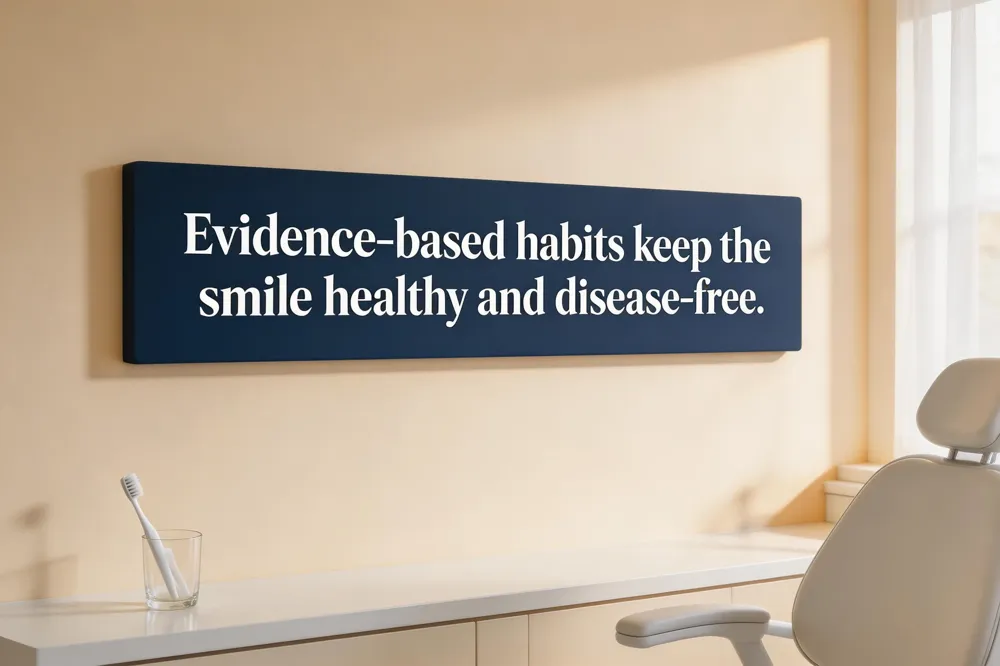 Evidence‑based habits keep the smile healthy and disease‑free.