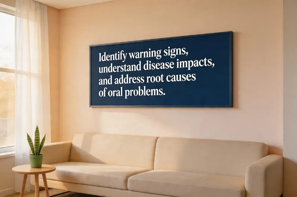 Identify warning signs, understand disease impacts, and address root causes of oral problems.